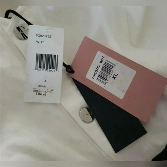 Boho Wide Leg Boilersuit XL White Cotton Sculpting Panel Cropped New - Picture 5 of 10